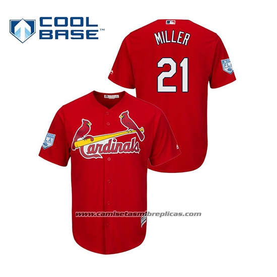 Camiseta Beisbol Hombre St. Louis Cardinals Andrew Miller 2019 Entrenamiento de Primavera Cool Base Rojo